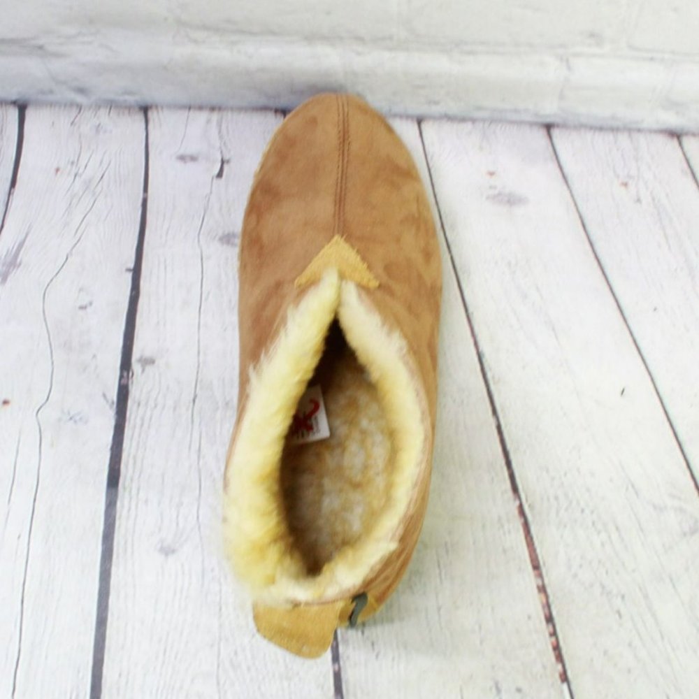 LL Bean Brown Suede Wicked Good Shearling Lined Slipper Ankle Boot Size 7 M - Picture 7 of 9